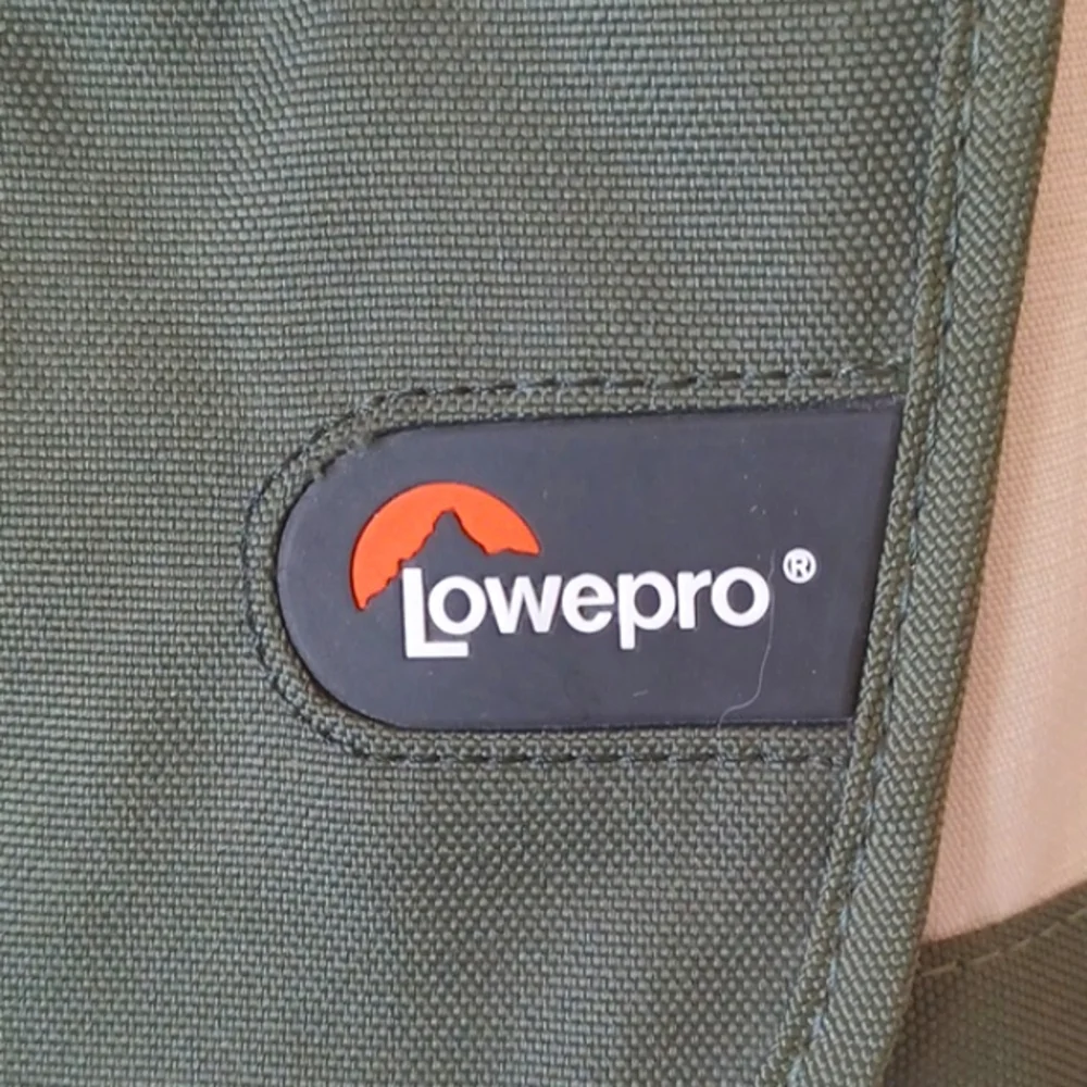 Lowepro Slim Factor Laptop Messenger Shoulder Bag Green Gray & Orange Large EUC